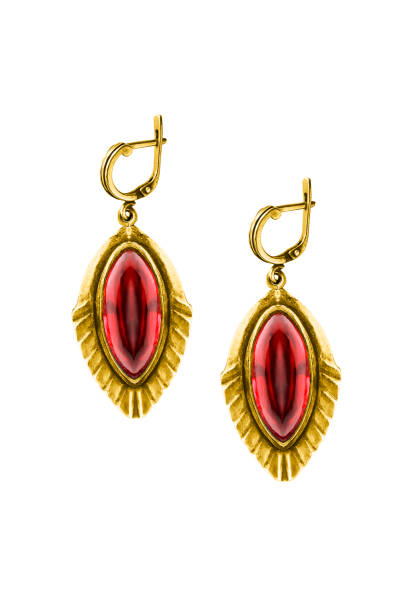 istock Vintage earrings isolated 1199157588