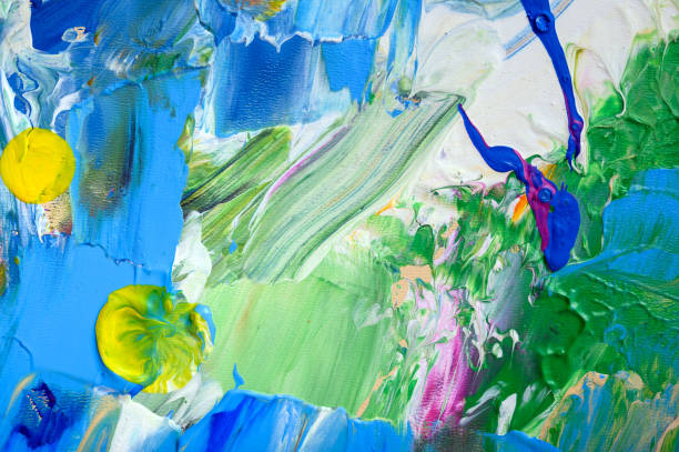 istock Abstract art background. Hand-painted background. SELF MADE. 1199161168