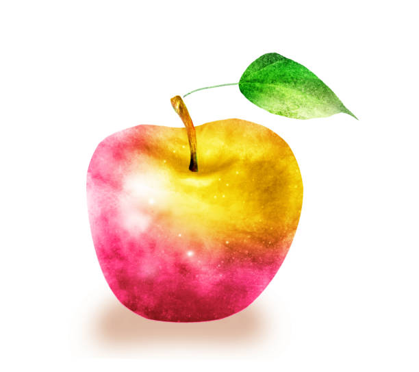 istock Watercolor apple on white 1199164492