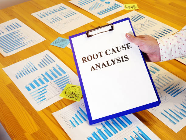 Root cause analysis RCA report and charts.