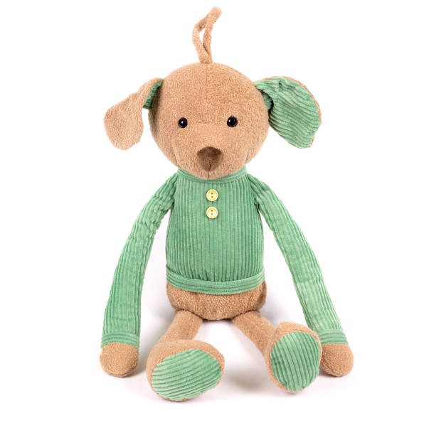 istock soft toy white background isolated brown mouse in a green sweater 1199166705