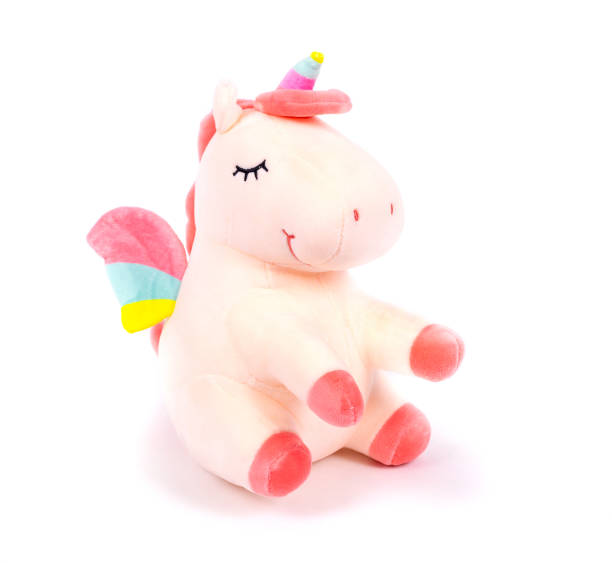 istock soft toy white background isolated unicorn pink 1199166713