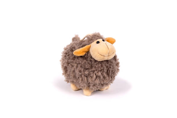istock soft toy white background isolated brown sheep 1199166722