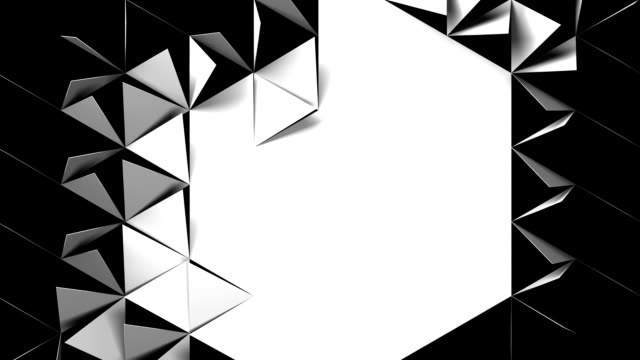 Motion animation of geometric elements of triangular shape HD 1080