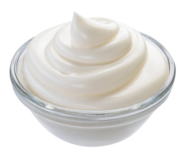 istock Mayonnaise swirl in glass bowl. Clipping path. 1199169705