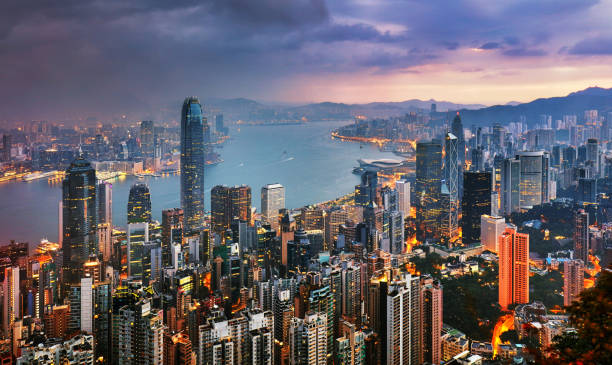 istock China - Hong Kong panorama at night 1199171095
