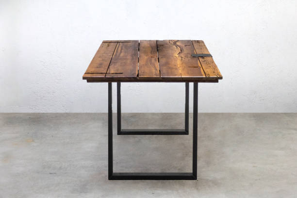 istock Wood Door Table with Steel Square Legs 1199173807