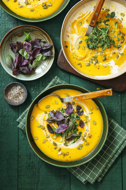 istock Vegan Creamy Roasted Pumpkin Soup 1199173942