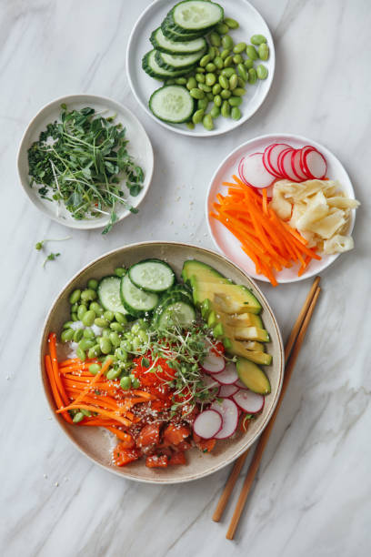 istock Salmon poke bowls 1199175353