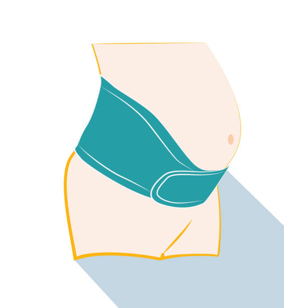 ilustrações de stock, clip art, desenhos animados e ícones de bandage for pregnant woman web icon - bustiers