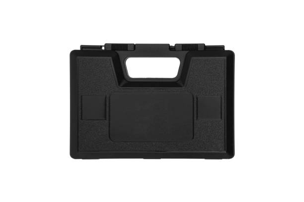 istock black plastic case for gun isolated on white background 1199179185