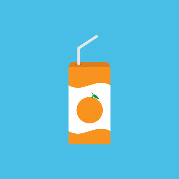 ilustraciones, imágenes clip art, dibujos animados e iconos de stock de icono del paquete de jugo diseño simple - zumo