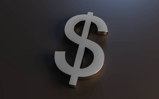 istock A chrome-plated Dollar symbol isolated on a dark background 3D rendering illustration 1199180271