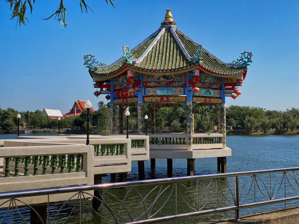 istock Chinese Pavilion On Lake 1199183836