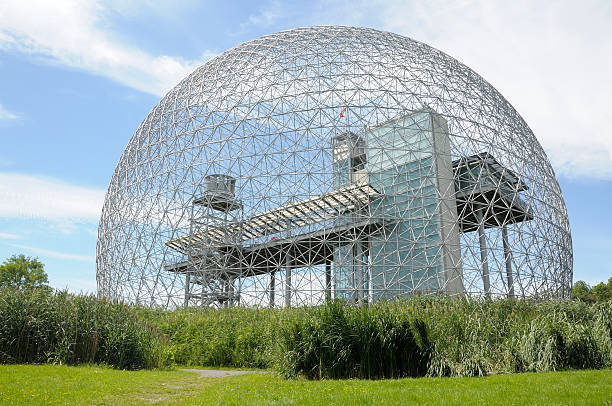 Biosfera na cidade de Montreal - fotografia de stock
