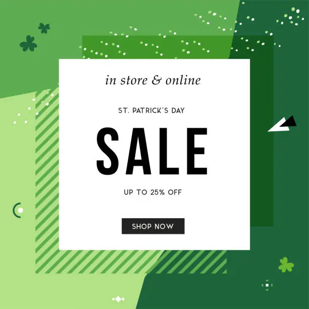Vector illustration of Patrick's Day Sale Banner_19