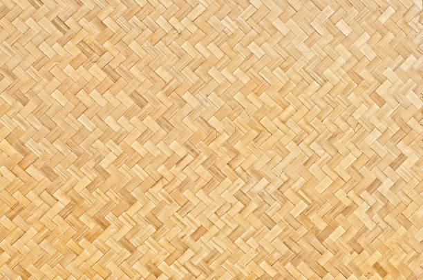 fundo tecido handcraft da textura de bambu - woven bamboo art close up - fotografias e filmes do acervo