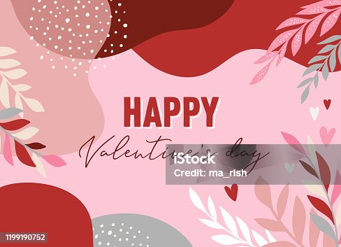 istock Vector set of Valentines day abstract backgrounds with copy space for text - banners, posters, cover design templates, social media stories wallpapers. Vector design 1199190752