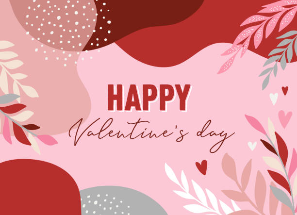 Vector set of Valentines day abstract backgrounds with copy space for text - banners, posters, cover design templates, social media stories wallpapers. Vector design Vector set of Valentines day abstract backgrounds with copy space for text - banners, posters, cover design templates, social media stories wallpapers. Vector design happiness backgrounds stock illustrations