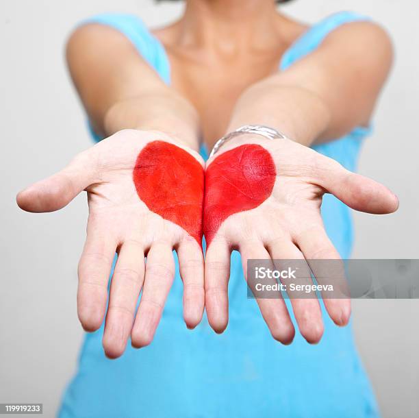 Heart Shape In Female Hands Stock Photo - Download Image Now - Adult, Color Image, Concepts