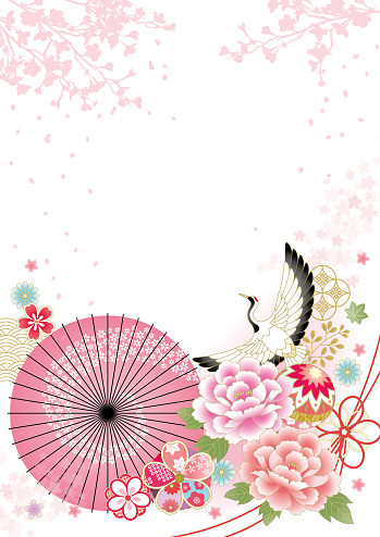 Japanese gorgeous flower pattern white2