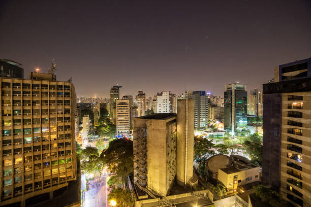 istock Sao Paulo skyline by night 1199201928