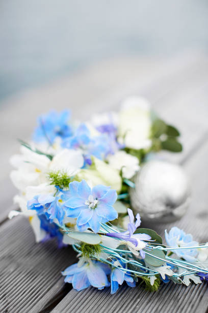 Chrysanthemum, Blue, Flower, purple,bouquet, Isolated, White Background, Flower Vase,, Springtime, Close-up, Nature, Gift, Isolated Objects, Beautiful, Color Image, Multiple Image,