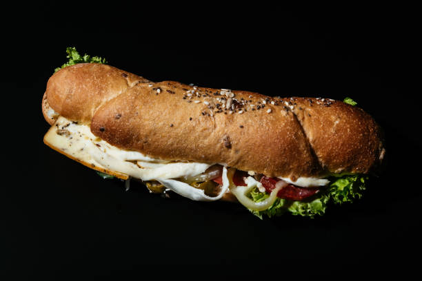 istock Sandwich with kulen, cheese and salad 1199202998