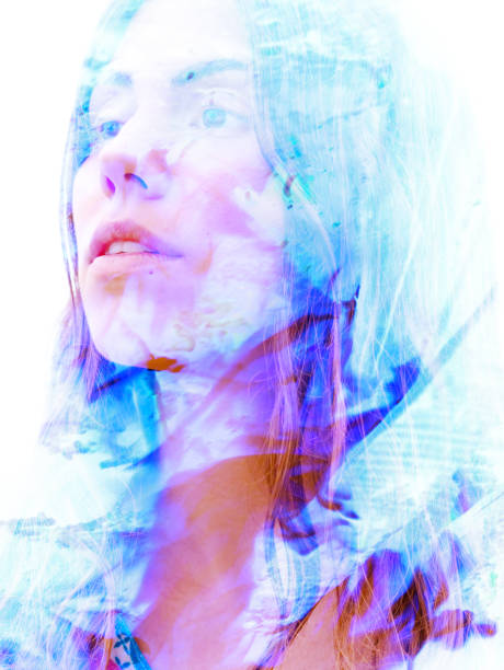 Paintography. Portrait combined with a painting