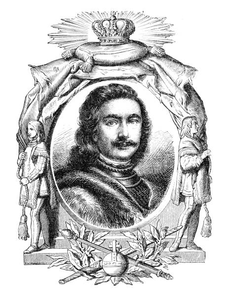 istock Peter The Great Tsar of Russia portrait illustration 1886 1199205123