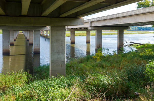 under highway 77 or cedar avenue bridge at minnesota valley national wildlife refuge in bloomington minnesota