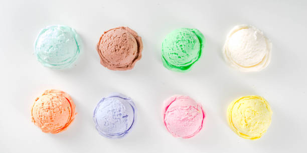istock Colorful pastel ice cream with waffle cones 1199216807