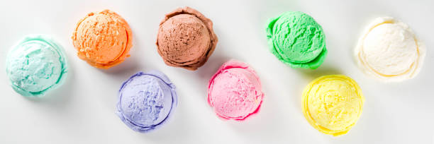 istock Colorful pastel ice cream with waffle cones 1199216810