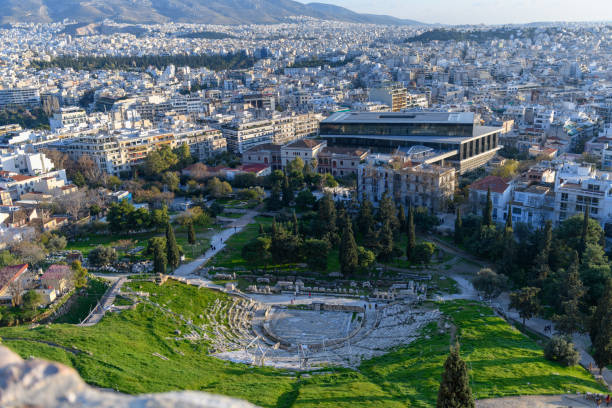 istock Day view to Athens from hill, Athens, Greece. 1199218535