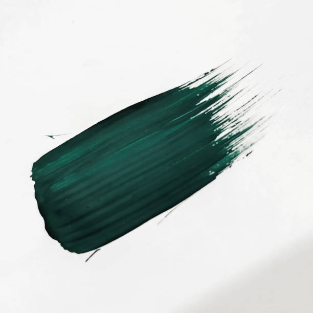 istock Turquoise thick brush stroke isolated on a white background. 1199226298