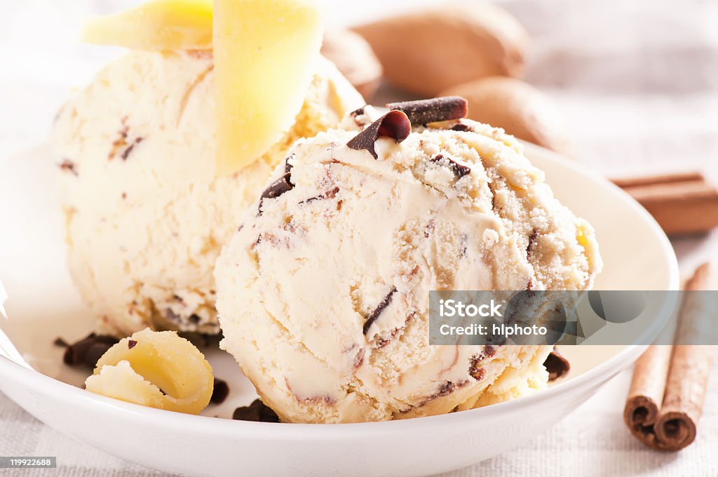 Marzipan Ice with Chocolate  Beige Stock Photo