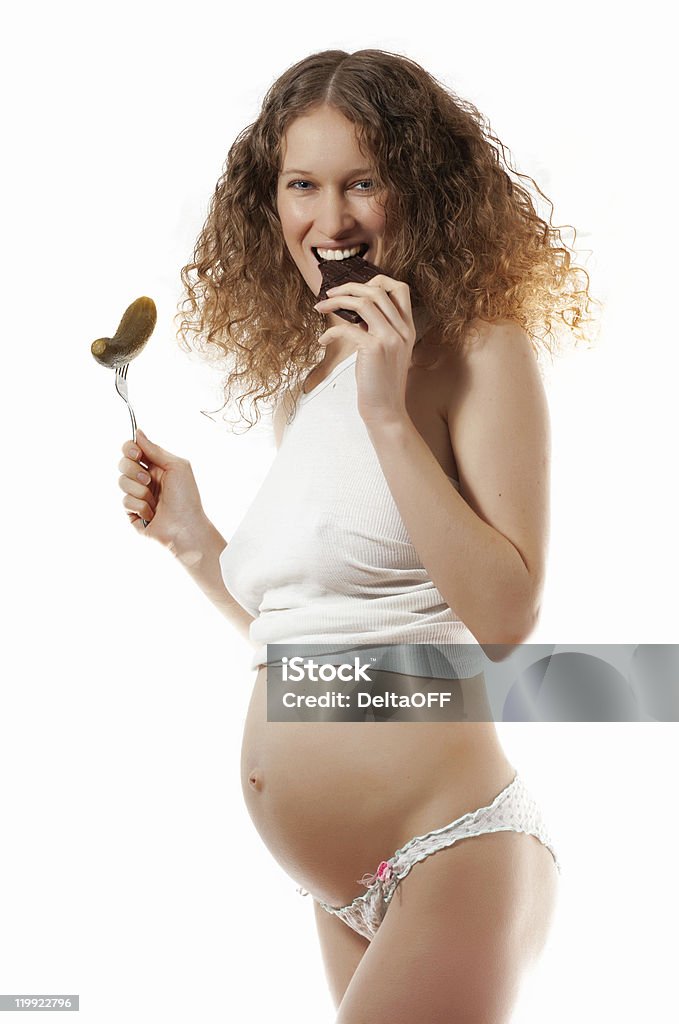 Mujer embarazada - Foto de stock de Alimento libre de derechos