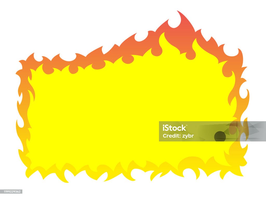 Fire Frame Rectangle Rectangle Fire Frames Stock Illustration - Download Image Now - Art ...