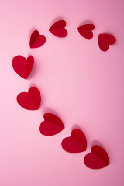 istock Valentine red, pink and white heats. 1199231295