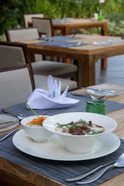 istock Classic beef stew with cream sauce and dill served with white rice aside 1199232979