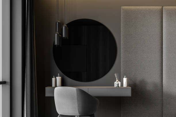 istock Make up table in gray living room 1199233371
