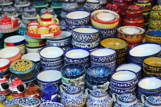 istock Ceramic Handmade Pottery Designer Colorful Bowls 1199234016