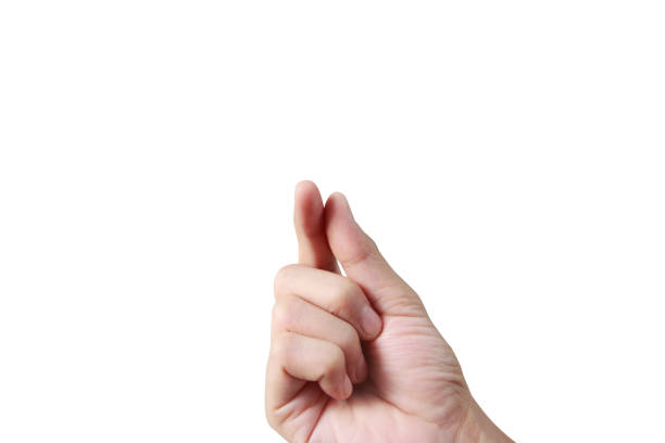 istock Mini heart hand isolated. Sign finger 1199234099