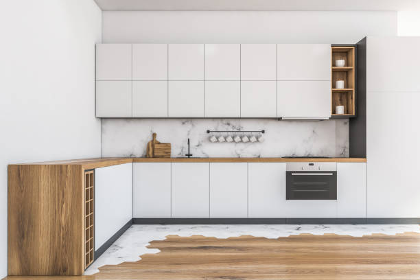 istock White and marble kitchen with countertops 1199235988
