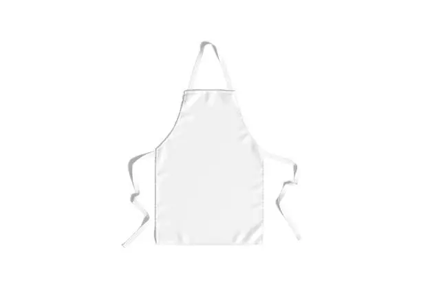Photo of Blank white apron with strap mockup, top view