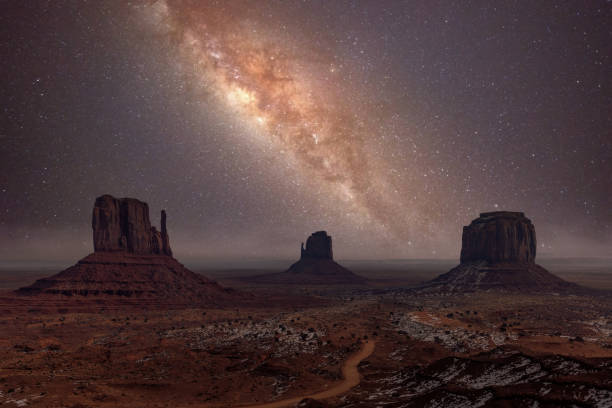 istock Milky Way long exposure photo in Monument Valley 1199240530