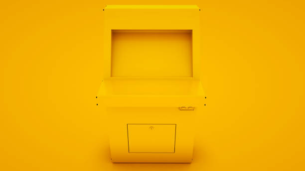istock Slot Machine on yellow background. Minimal idea concept, 3d illustration 1199241068