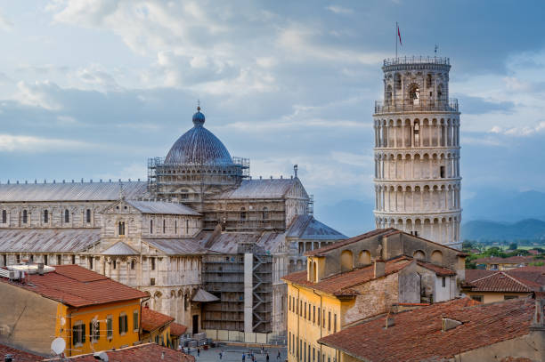 istock Pisa roof view at tower and Duomo 1199241829