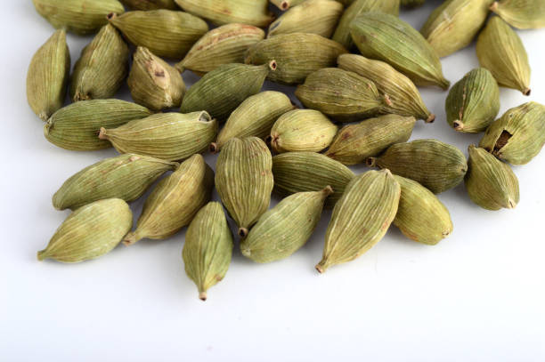 istock Cardamom pods on white background 1199248704