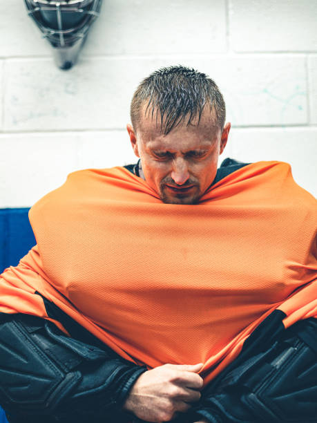 istock Pro Hockey goalie after the training 1199251865